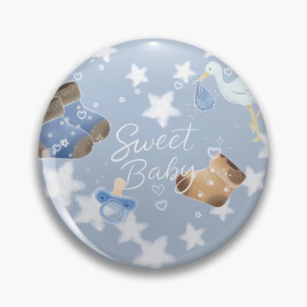Item preview, Baby Blue Nursery Stars, Storks & Moon Seamless Pattern designed and sold by socreatively.