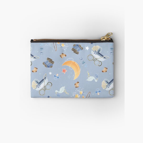 Item preview, Baby Blue Nursery Stars, Storks & Moon Seamless Pattern designed and sold by socreatively.
