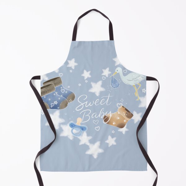 Item preview, Baby Blue Nursery Stars, Storks & Moon Seamless Pattern designed and sold by socreatively.