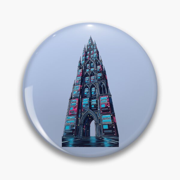 Item preview, Retrowave Vending Machine Cathedral designed and sold by KungPowUnicorn.