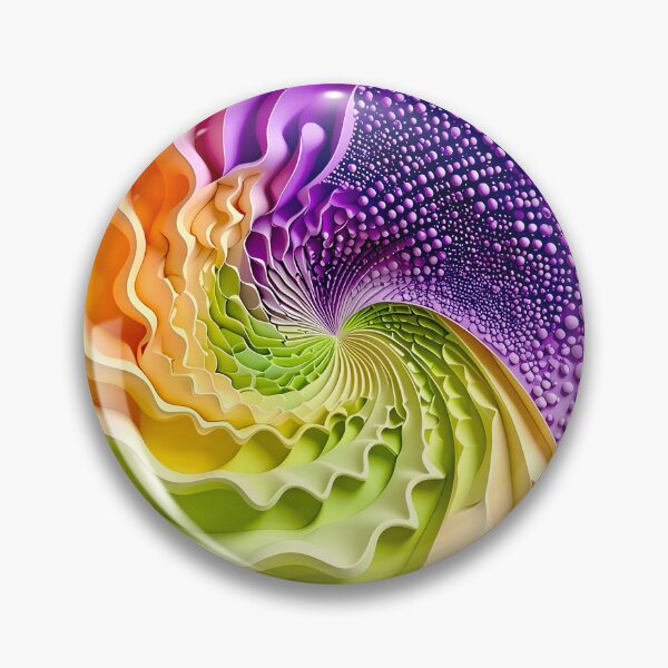 Item preview, Colorful Spiral Abstraction in Purple Orange Green designed and sold by Vicky Brago-Mitchell®.