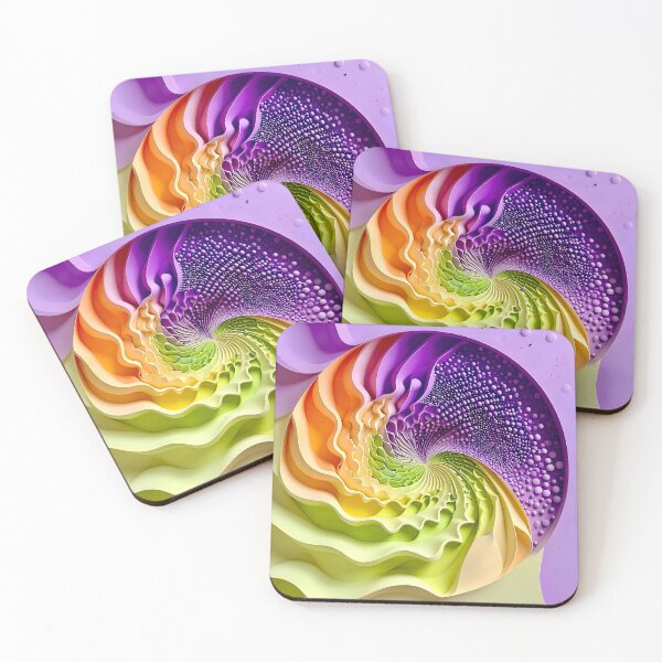 Item preview, Colorful Spiral Abstraction in Purple Orange Green designed and sold by Vicky Brago-Mitchell®.