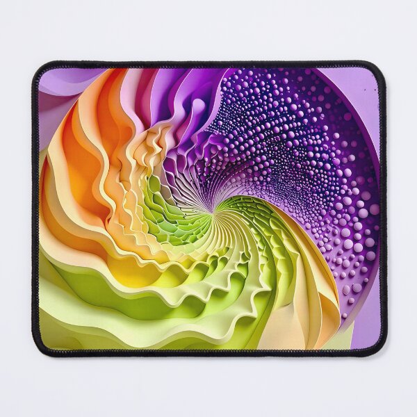 Item preview, Colorful Spiral Abstraction in Purple Orange Green designed and sold by Vicky Brago-Mitchell®.