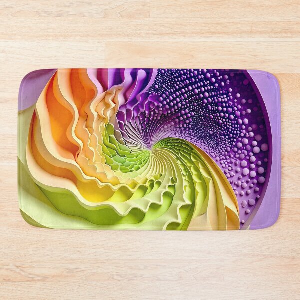 Item preview, Colorful Spiral Abstraction in Purple Orange Green designed and sold by Vicky Brago-Mitchell®.
