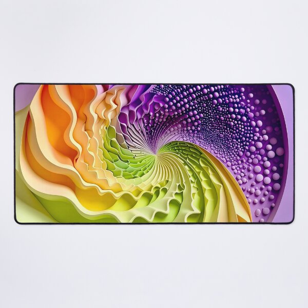 Item preview, Colorful Spiral Abstraction in Purple Orange Green designed and sold by Vicky Brago-Mitchell®.