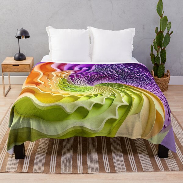 Item preview, Colorful Spiral Abstraction in Purple Orange Green designed and sold by Vicky Brago-Mitchell®.