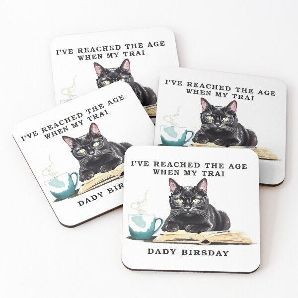 Item preview, Funny Black Cat Coffee Glasses Train of Thought designed and sold by lht6474.