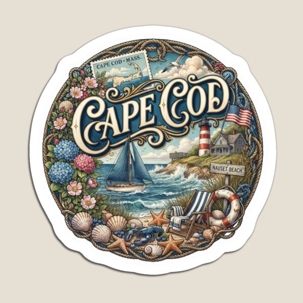 Item preview, Cape Cod Coastal Summer Travel Sticker designed and sold by Imaginarium of Chaos falcon88 .