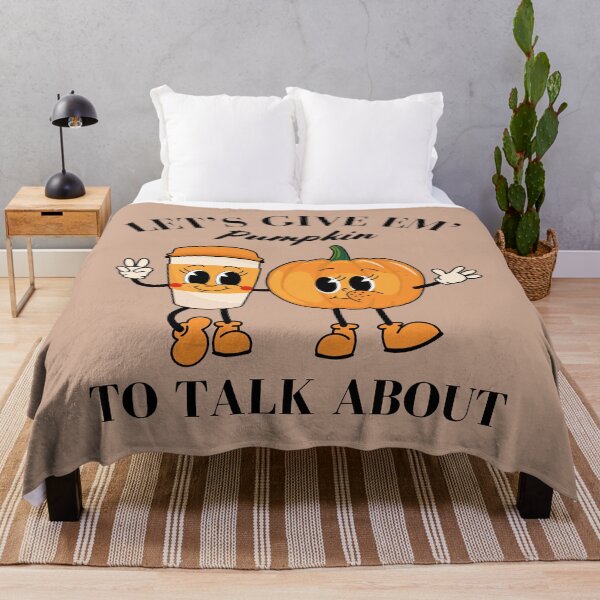 Item preview, Let's Give Em Pumpkin To Talk About Retro Fall Art designed and sold by MiaBellaGirl.