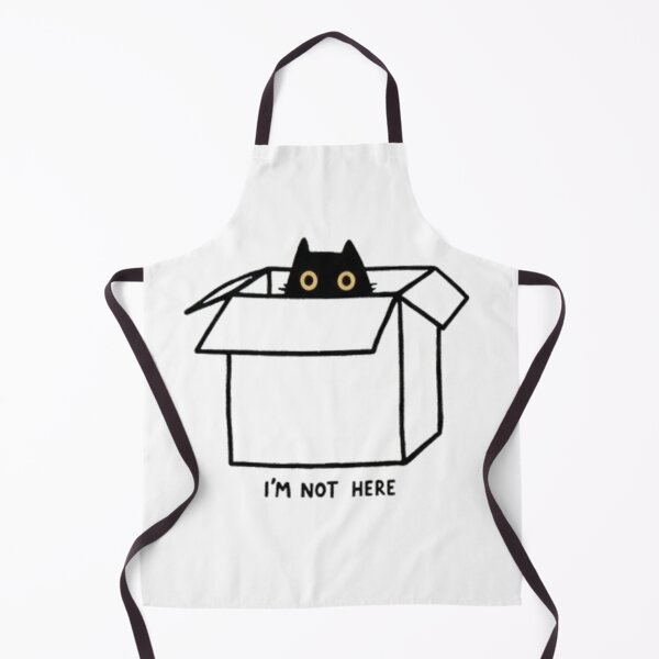 Item preview, Cute Black Cat Hiding In Box I'm Not Here designed and sold by Uniquely Worlds.