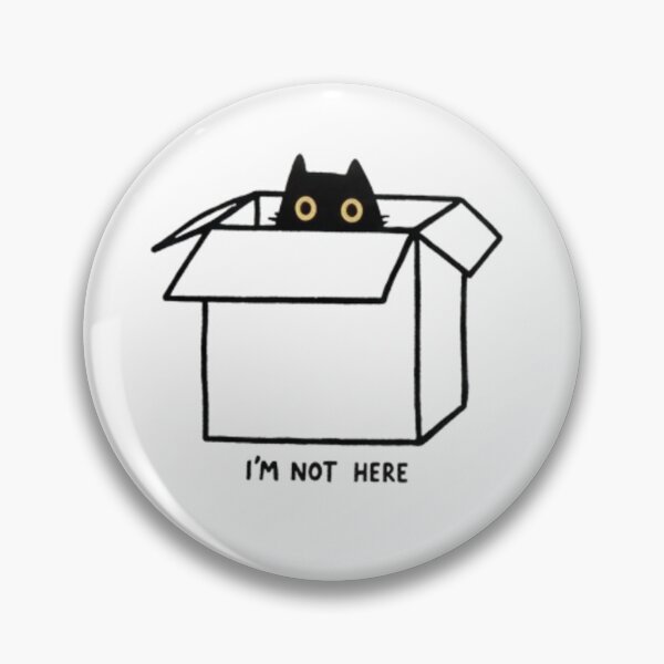 Item preview, Cute Black Cat Hiding In Box I'm Not Here designed and sold by Uniquely Worlds.