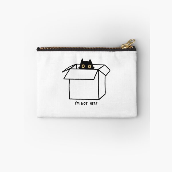 Item preview, Cute Black Cat Hiding In Box I'm Not Here designed and sold by Uniquely Worlds.