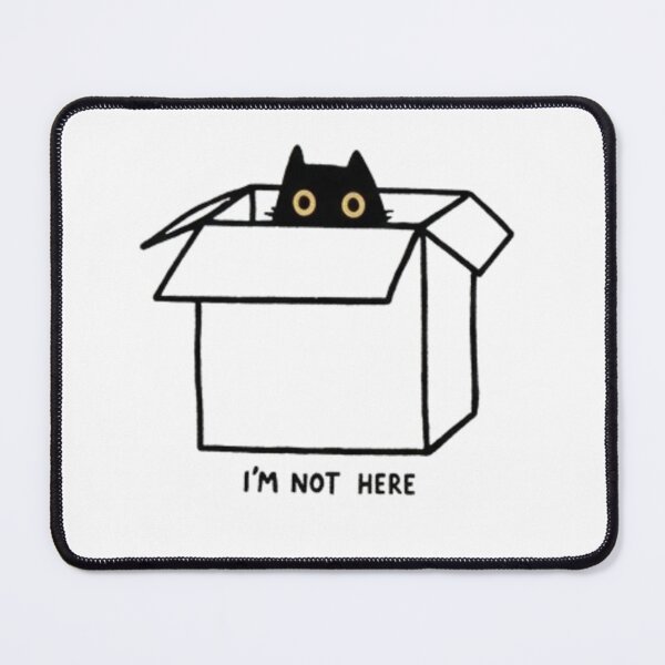 Item preview, Cute Black Cat Hiding In Box I'm Not Here designed and sold by Uniquely Worlds.