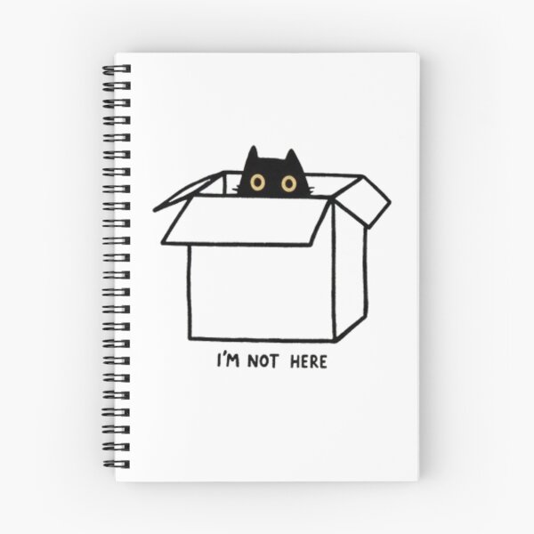 Item preview, Cute Black Cat Hiding In Box I'm Not Here designed and sold by Uniquely Worlds.