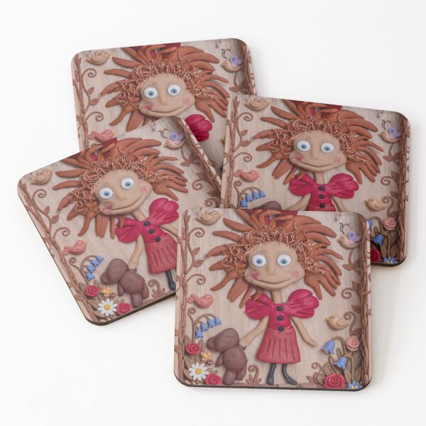 Item preview, Playful Clay Figurine with Teddy Bear designed and sold by Andrey Yurkevich Art.