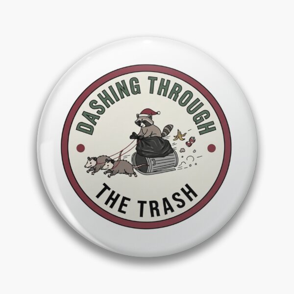 Item preview, Dashing Through the Trash Funny Raccoon Christmas designed and sold by LuloCreative.