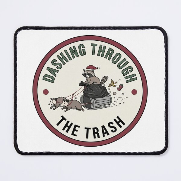 Item preview, Dashing Through the Trash Funny Raccoon Christmas designed and sold by LuloCreative.