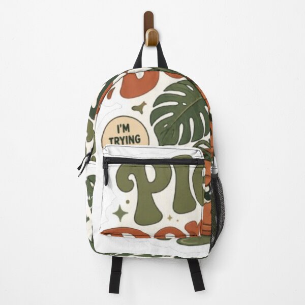 Item preview, Please Don't Die Monstera Plant - Retro 70s Typography designed and sold by OverthoughtStudio.