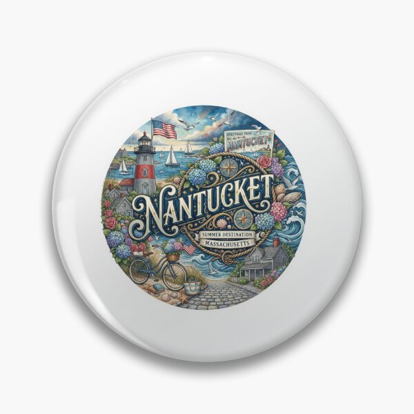Item preview, Nantucket Island Summer Travel Sticker designed and sold by Imaginarium of Chaos falcon88 .