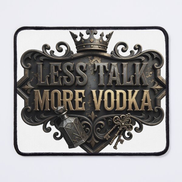 Item preview, Striking Colorful LESS TALK MORE VODKA designed and sold by dazzlemakers.