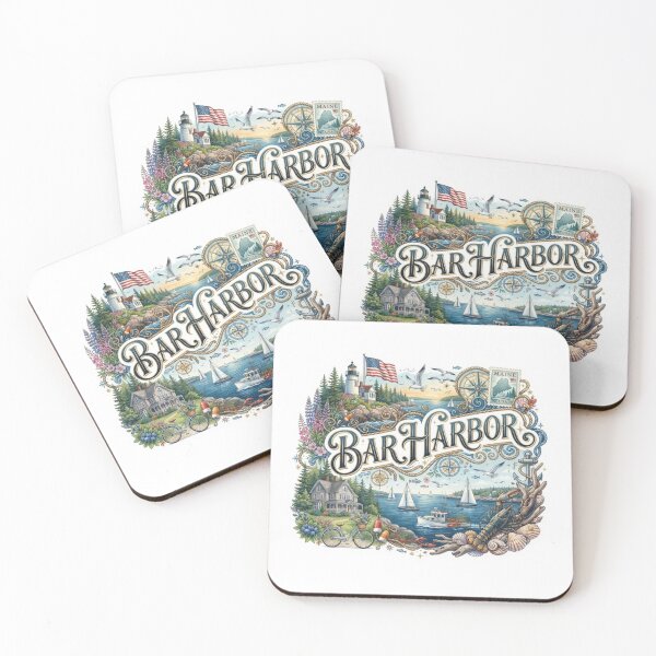 Item preview, Bar Harbor Maine Coastal Travel Sticker designed and sold by Imaginarium of Chaos falcon88 .
