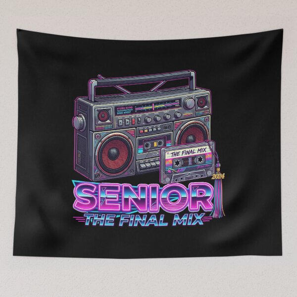Item preview, Senior The Final Mix 80s Retro Boombox Cassette Graduation designed and sold by Uglyandcute.