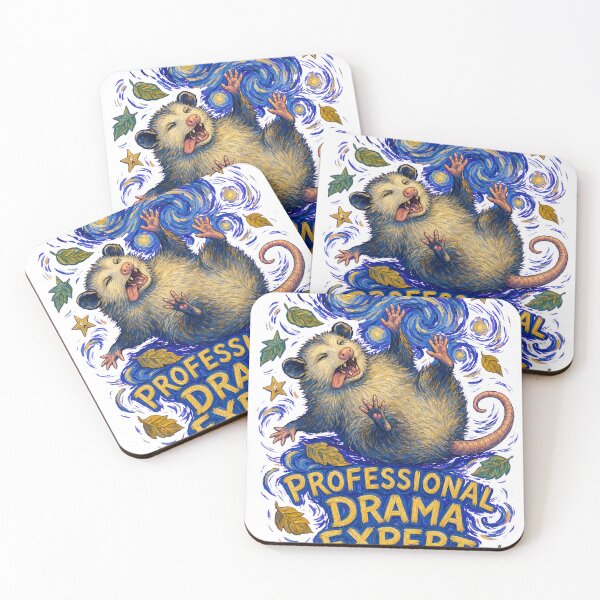 Item preview, Professional Drama Expert Funny Opossum Van Gogh T-Shirt designed and sold by KIDEnia.