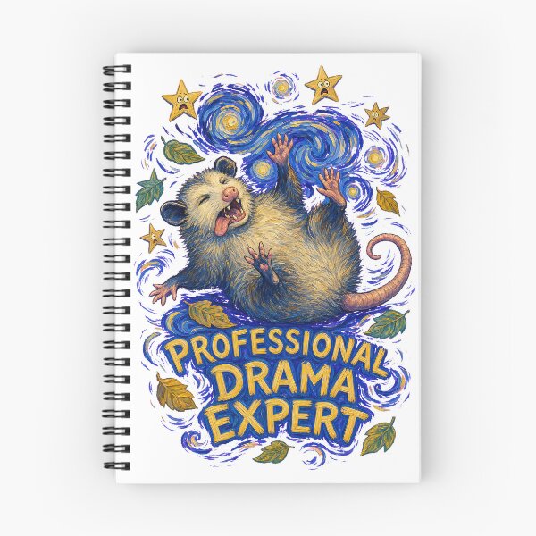 Item preview, Professional Drama Expert Funny Opossum Van Gogh T-Shirt designed and sold by KIDEnia.