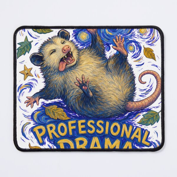 Item preview, Professional Drama Expert Funny Opossum Van Gogh T-Shirt designed and sold by KIDEnia.