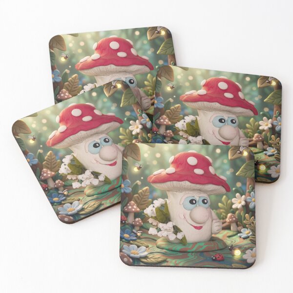 Item preview, Whimsical Mushroom Character in Enchanted Forest designed and sold by Andrey Yurkevich Art.