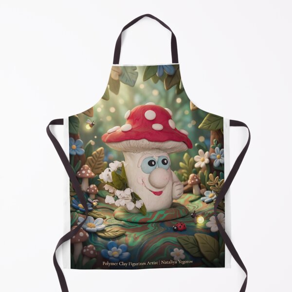 Item preview, Whimsical Mushroom Character in Enchanted Forest designed and sold by Andrey Yurkevich Art.