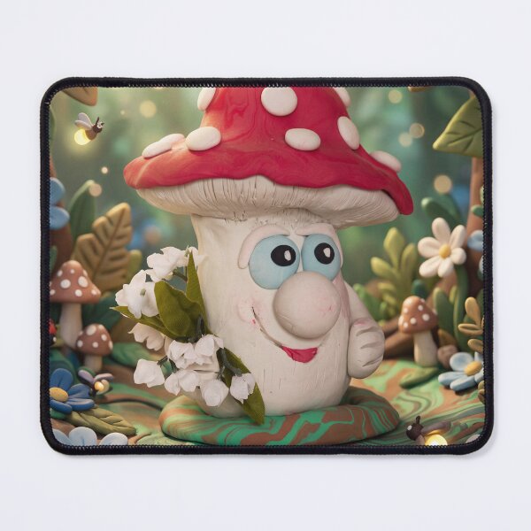 Item preview, Whimsical Mushroom Character in Enchanted Forest designed and sold by Andrey Yurkevich Art.