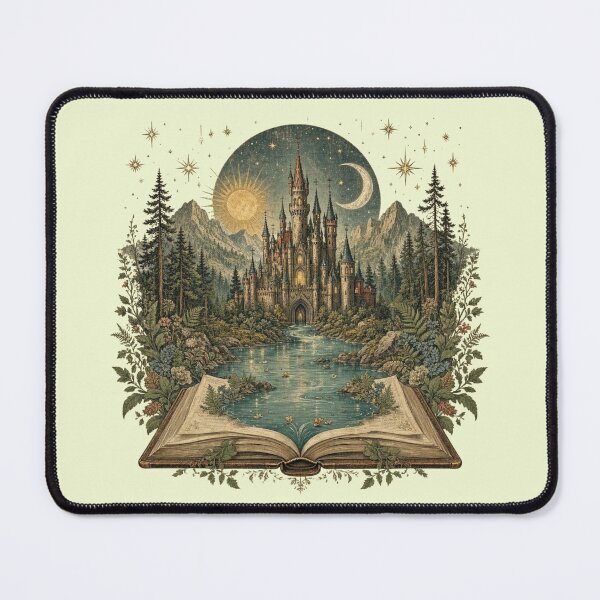 Item preview, Fantasy Castle Emerging from Open Book Magical Storybook designed and sold by CF_VintageDesign.