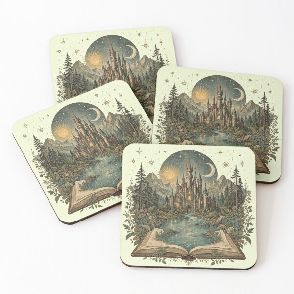 Item preview, Fantasy Castle Emerging from Open Book Magical Storybook designed and sold by CF_VintageDesign.