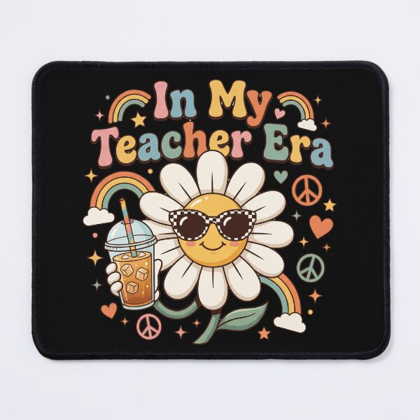 Item preview, Funny Groovy Teacher Shirt - In My Teacher Era Daisy Iced Coffee designed and sold by Uglyandcute.