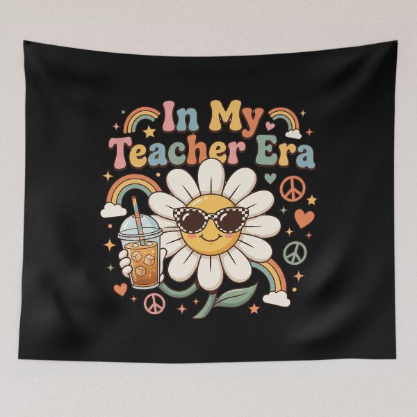Item preview, Funny Groovy Teacher Shirt - In My Teacher Era Daisy Iced Coffee designed and sold by Uglyandcute.