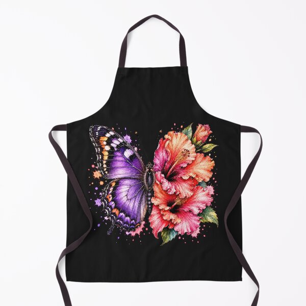 Item preview, Hibiscus Double Butterfly Watercolor Illustration designed and sold by ColorSplash123.