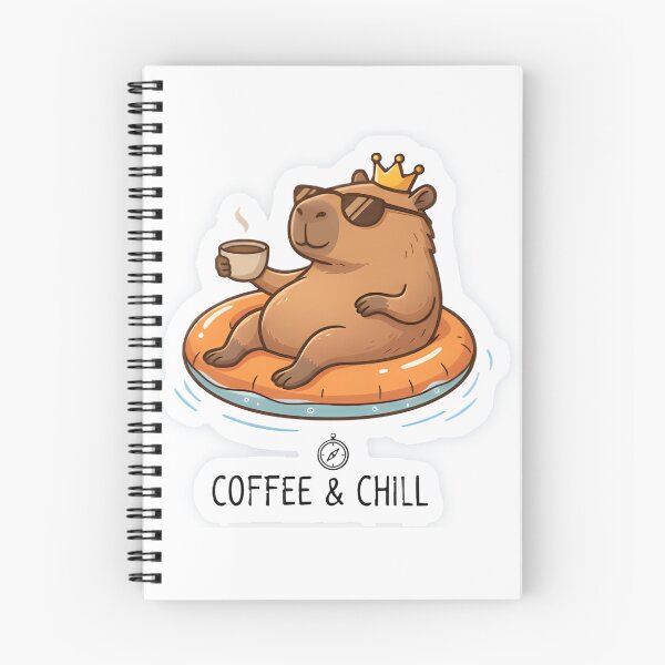 Item preview, Cute Capybara Chilling on Float with Coffee - Funny Animal Summer Vibes designed and sold by maykgg.