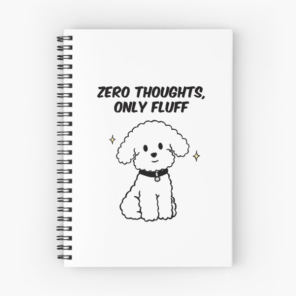 Item preview, Zero Thoughts Only Fluff Cute Fluffy Dog Humor designed and sold by pinkystickstore.
