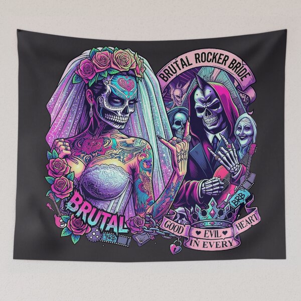 Item preview, Brutal Rocker Bride Sugar Skull designed and sold by Voodoo Store Paranormal Collections.
