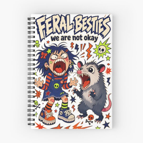 Item preview, Funny Opossum and Girl Meme Feral Besties T-Shirt designed and sold by KIDEnia.