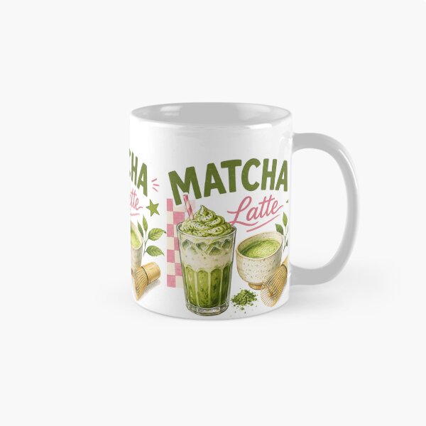 Item preview, Matcha Latte | Trendy Japanese Green Tea Café Illustration designed and sold by UUniqueIImprint.