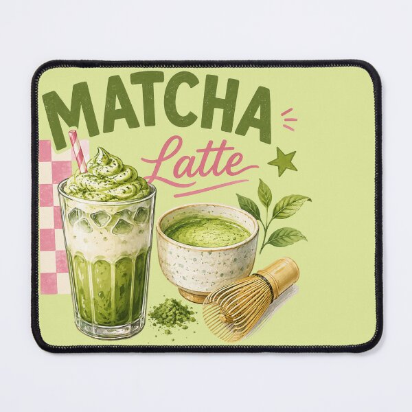 Item preview, Matcha Latte | Trendy Japanese Green Tea Café Illustration designed and sold by UUniqueIImprint.
