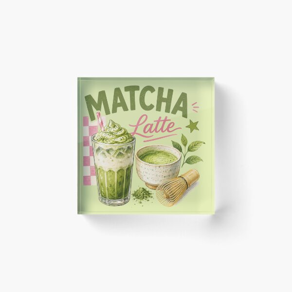 Item preview, Matcha Latte | Trendy Japanese Green Tea Café Illustration designed and sold by UUniqueIImprint.
