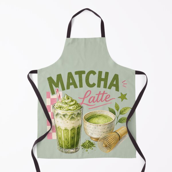 Item preview, Matcha Latte | Trendy Japanese Green Tea Café Illustration designed and sold by UUniqueIImprint.