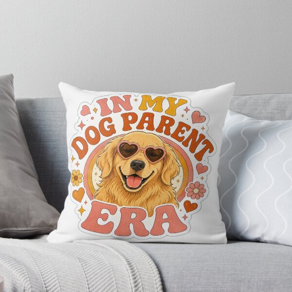 Item preview, In My Dog Parent Era Golden Retriever Sticker - Retro Groovy Pet Decal designed and sold by VIBECANVASSHOP .