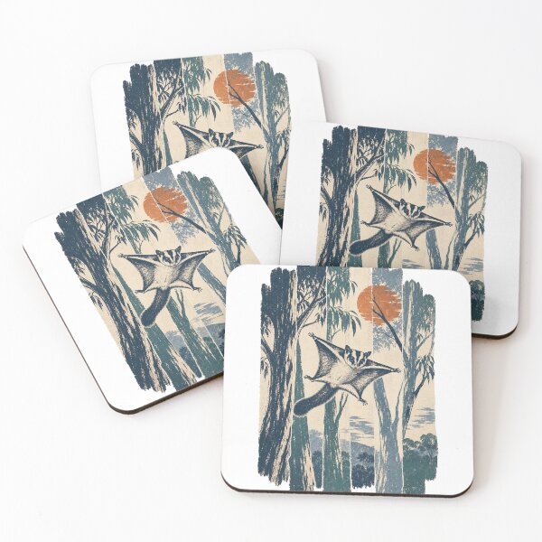 Item preview, Sugar Glider in the Eucalyptus Trees Wild Animal Nature Illustration designed and sold by VisualArtsOasis.