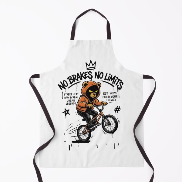 Item preview, Cute Street Bear Riding BMX Bike Urban Cartoon Design designed and sold by StickerNestYou.