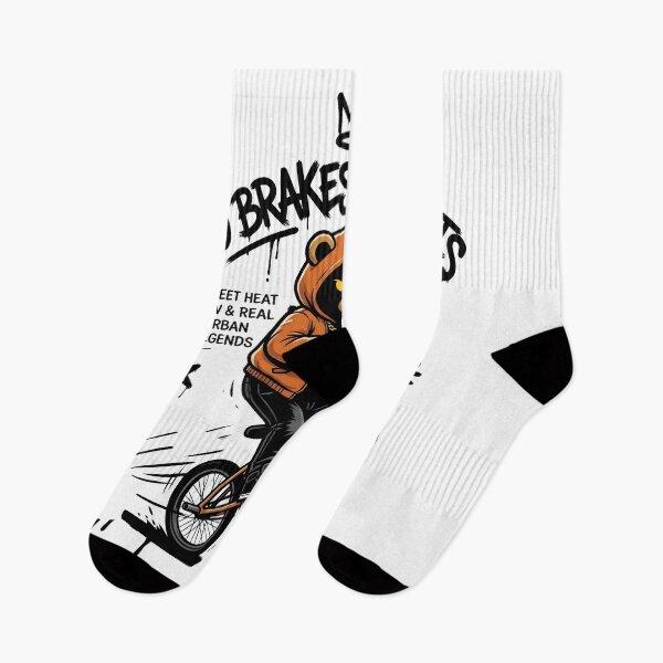 Item preview, Cute Street Bear Riding BMX Bike Urban Cartoon Design designed and sold by StickerNestYou.