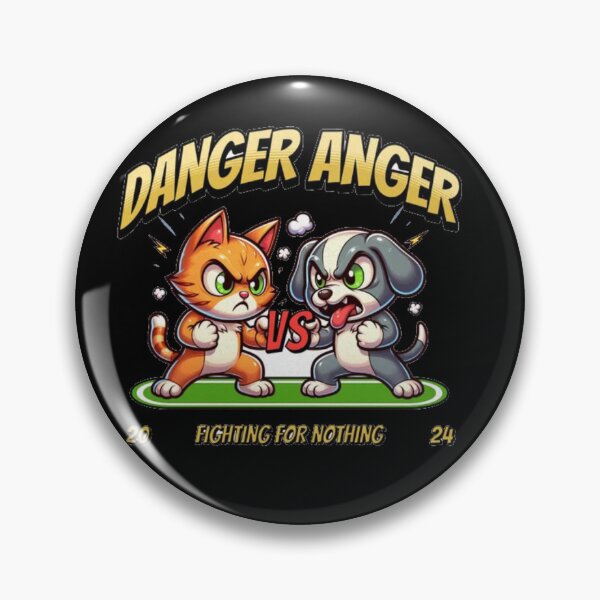 Item preview, Danger Anger Cat Vs Dog - Funny Fighting For Nothing Arcade Art designed and sold by GenZFashion000.